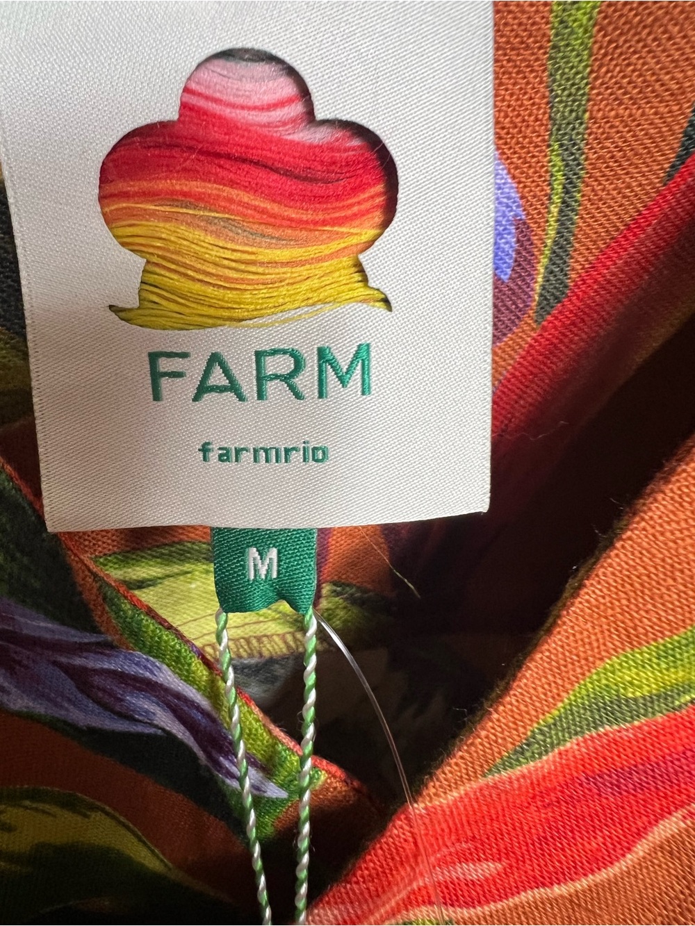 Farm Rio Florart Linen Sleeveless
Plunge Midi Wrap Dress Multi Color Brown M NWT - Picture 13 of 16